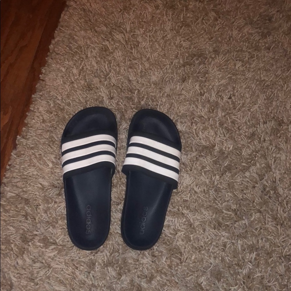 adidas 3 striped slides